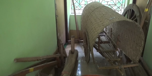A model bullock-cart used by adivasi people for transport in remote villages